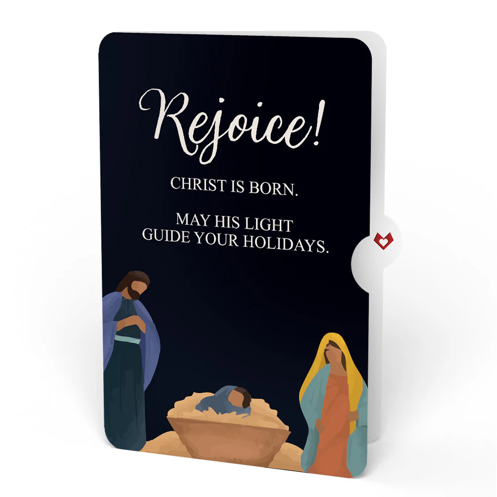 A Child Is Born Christmas Pop-Up Card and Rejoice Sentiment Set - Image 4