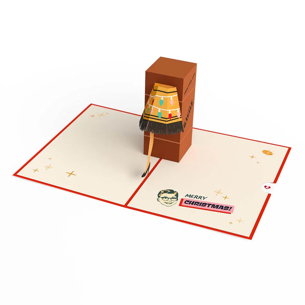 A Christmas Story Holiday Leg Lamp Pop-Up Card - Image 4
