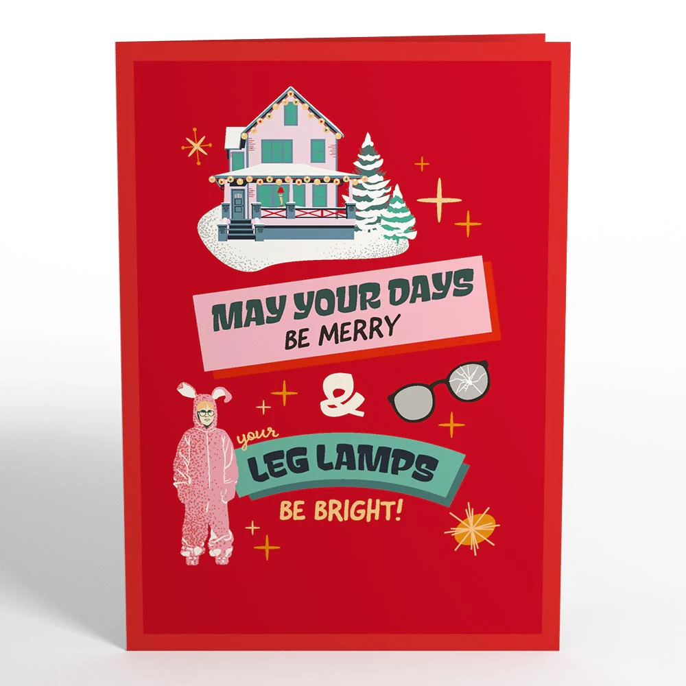 A Christmas Story Holiday Leg Lamp Pop-Up Card - Image 5