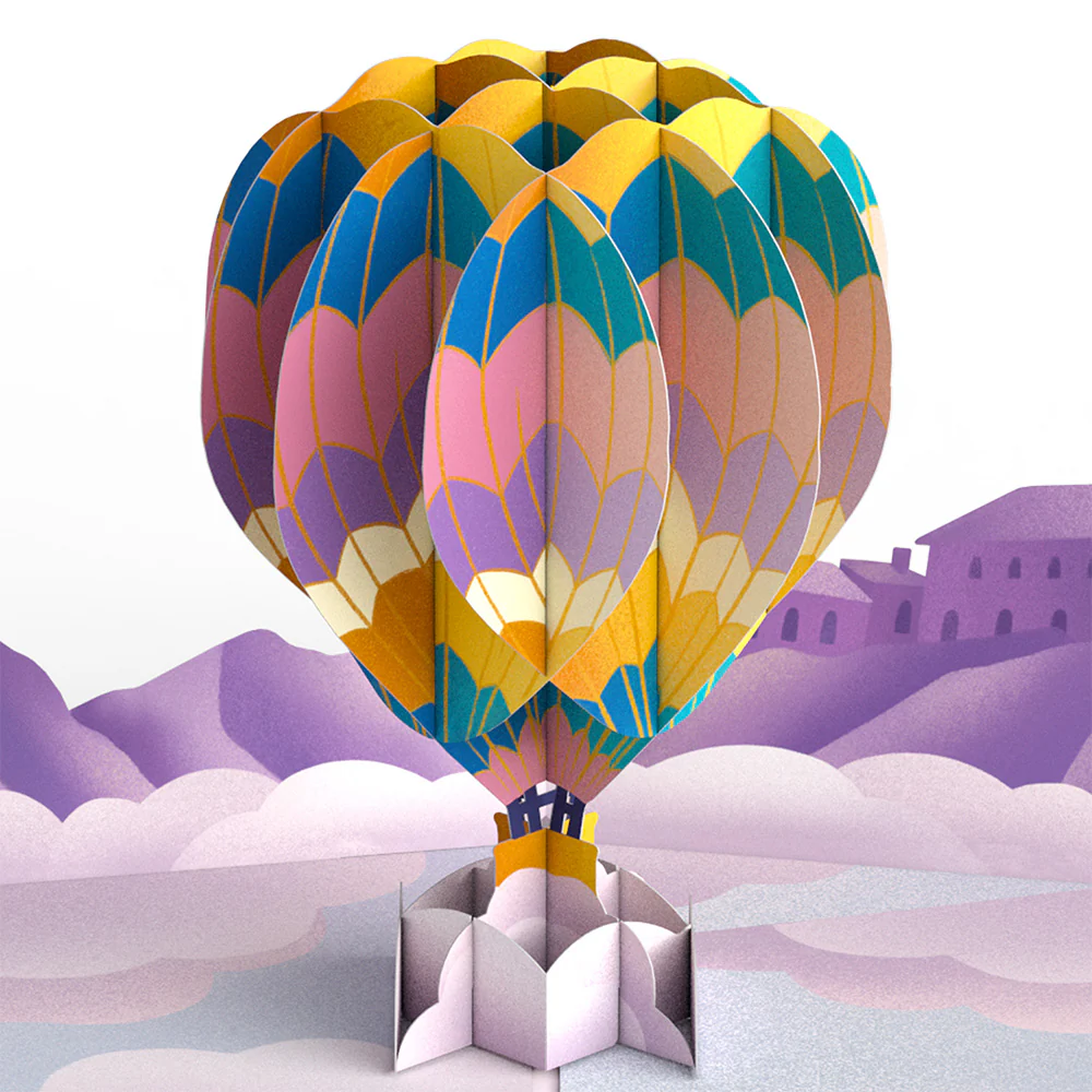 Adventure Awaits Hot Air Balloon Congratulations Pop-Up Card and Sentiment Set - Image 3
