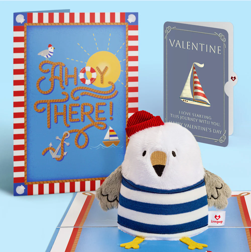 'Ahoy There' Valentine Plushpop Card and Start of Our Journey Sentiment Set