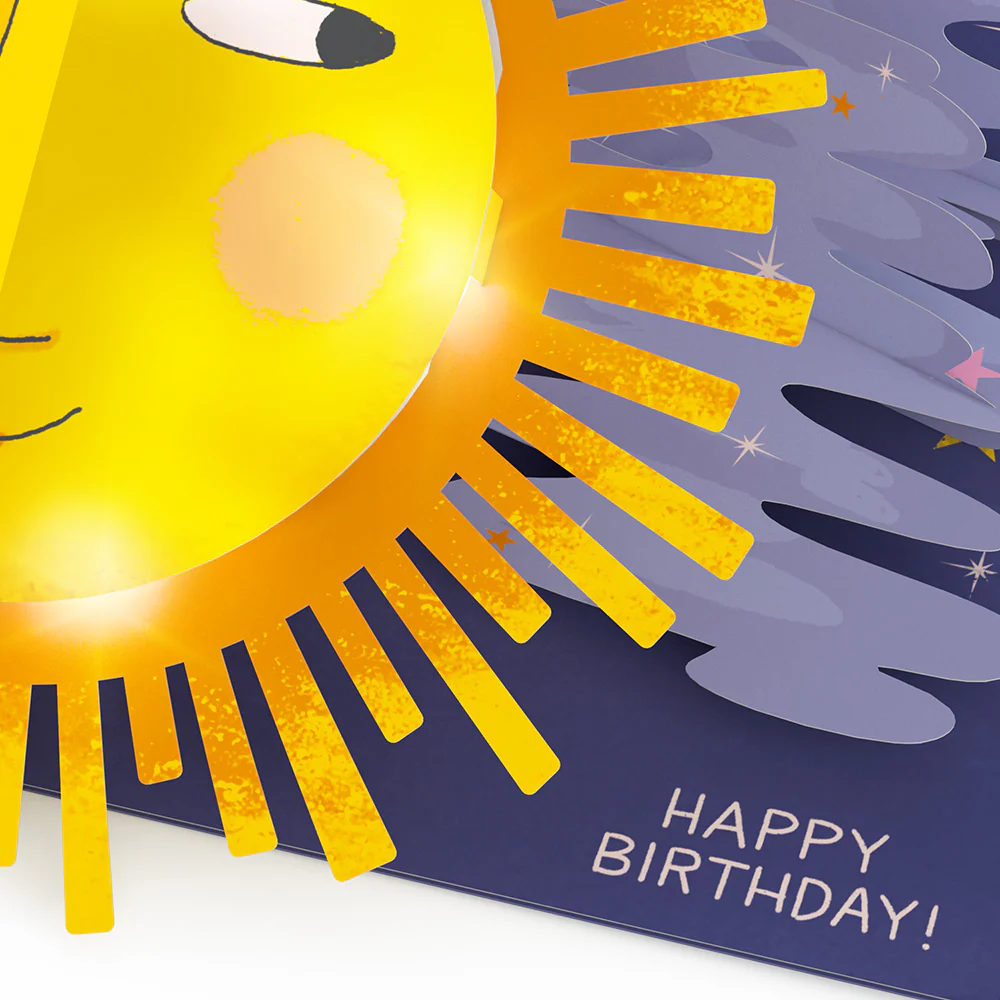 Another Trip Around the Sun Birthday Light-Up Pop-Up Card - Image 4
