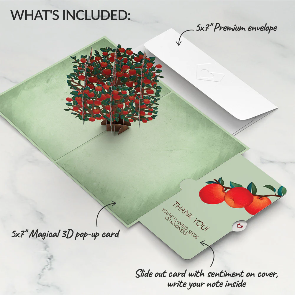 Apple Tree Thank you Pop-Up Card and Sentiment Set - Image 2