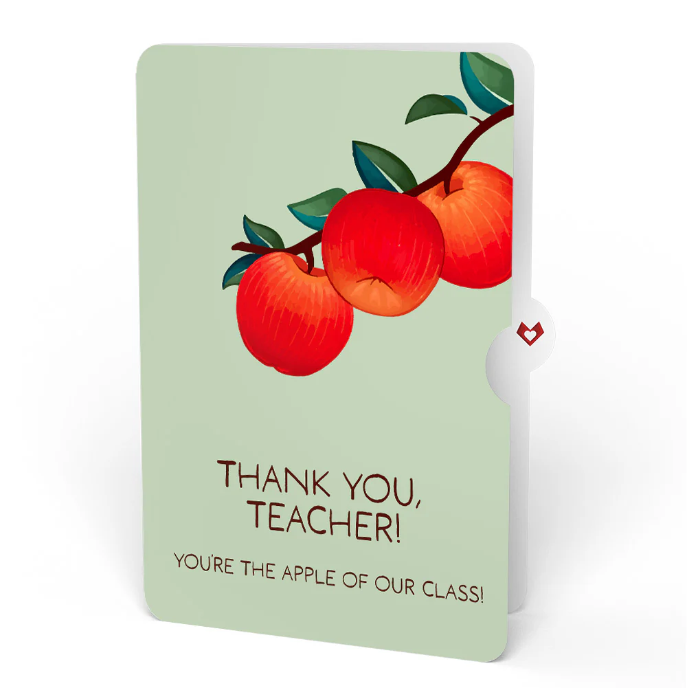 Apple Tree Thank you Pop-Up Card and Sentiment Set for Teacher - Image 4