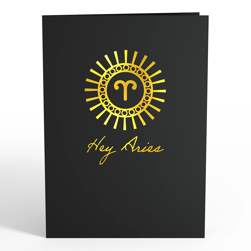 Aries Zodiac Birthday Pop-Up Card - Image 4