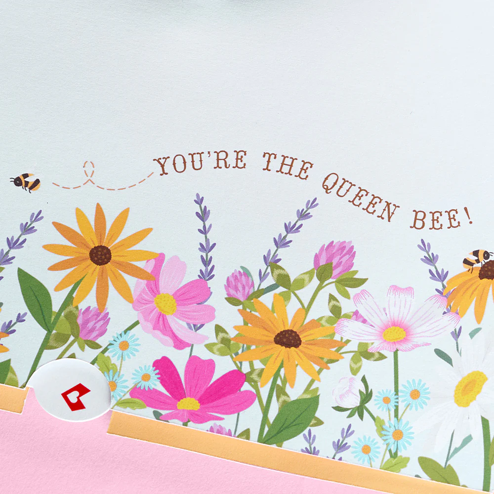 'Bee-u-tiful Mom' Queen Bee Plushpop Card & Bouquet Bundle - Image 4