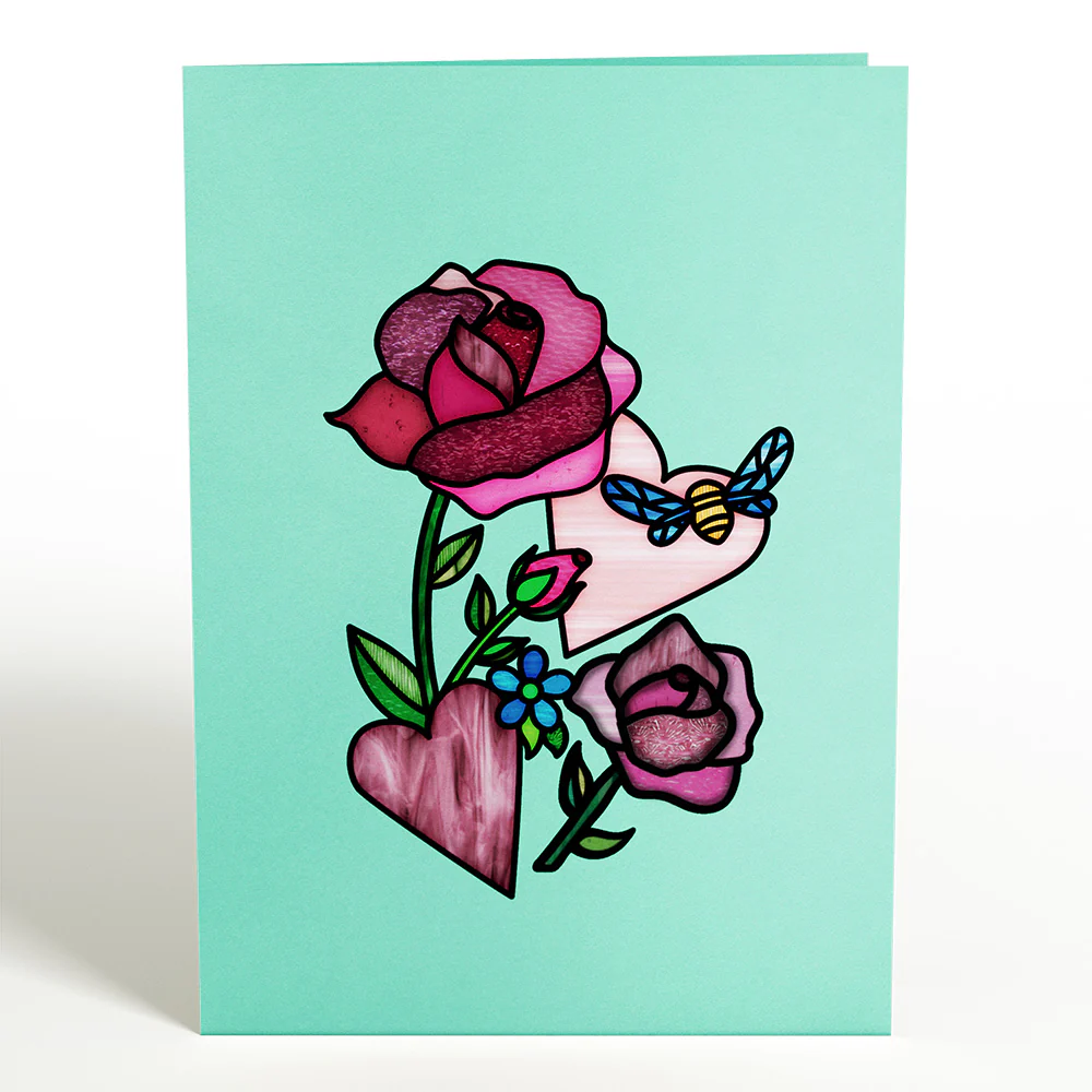 Bee-u-tiful Roses Suncatcher Card - Image 5