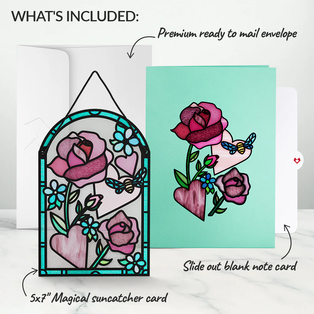 Bee-u-tiful Roses Suncatcher Card - Image 6