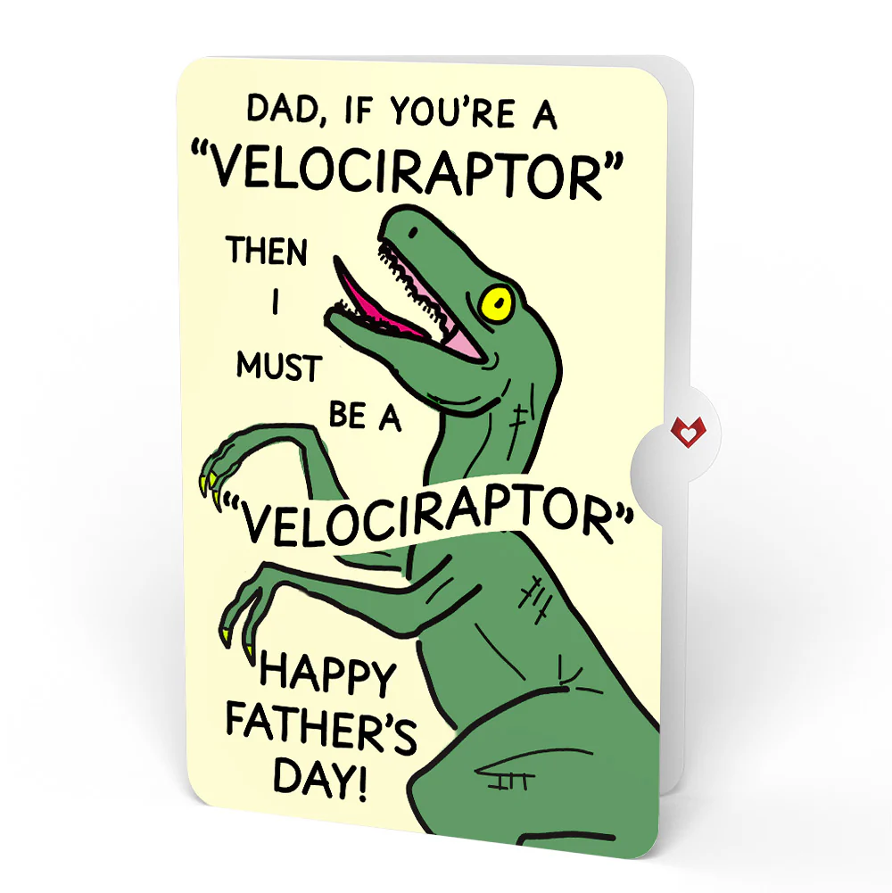 Beer Father's Day Pop-Up Card and Velociraptor Sentiment Set - Image 4
