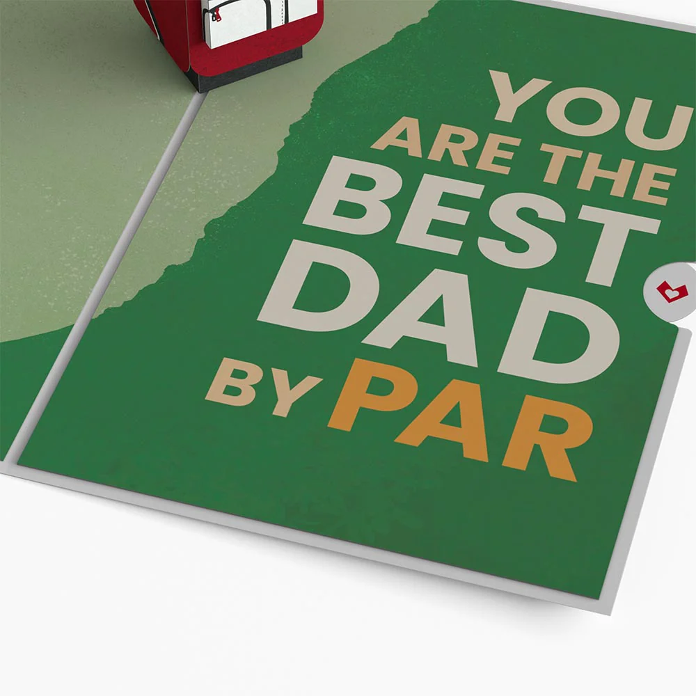 Best Dad By Par Pop-Up Card - Image 3