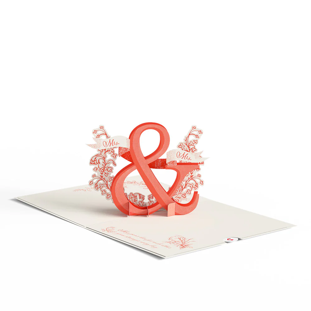 Better Together Mrs. & Mrs. Wedding Pop-Up Card - Image 6