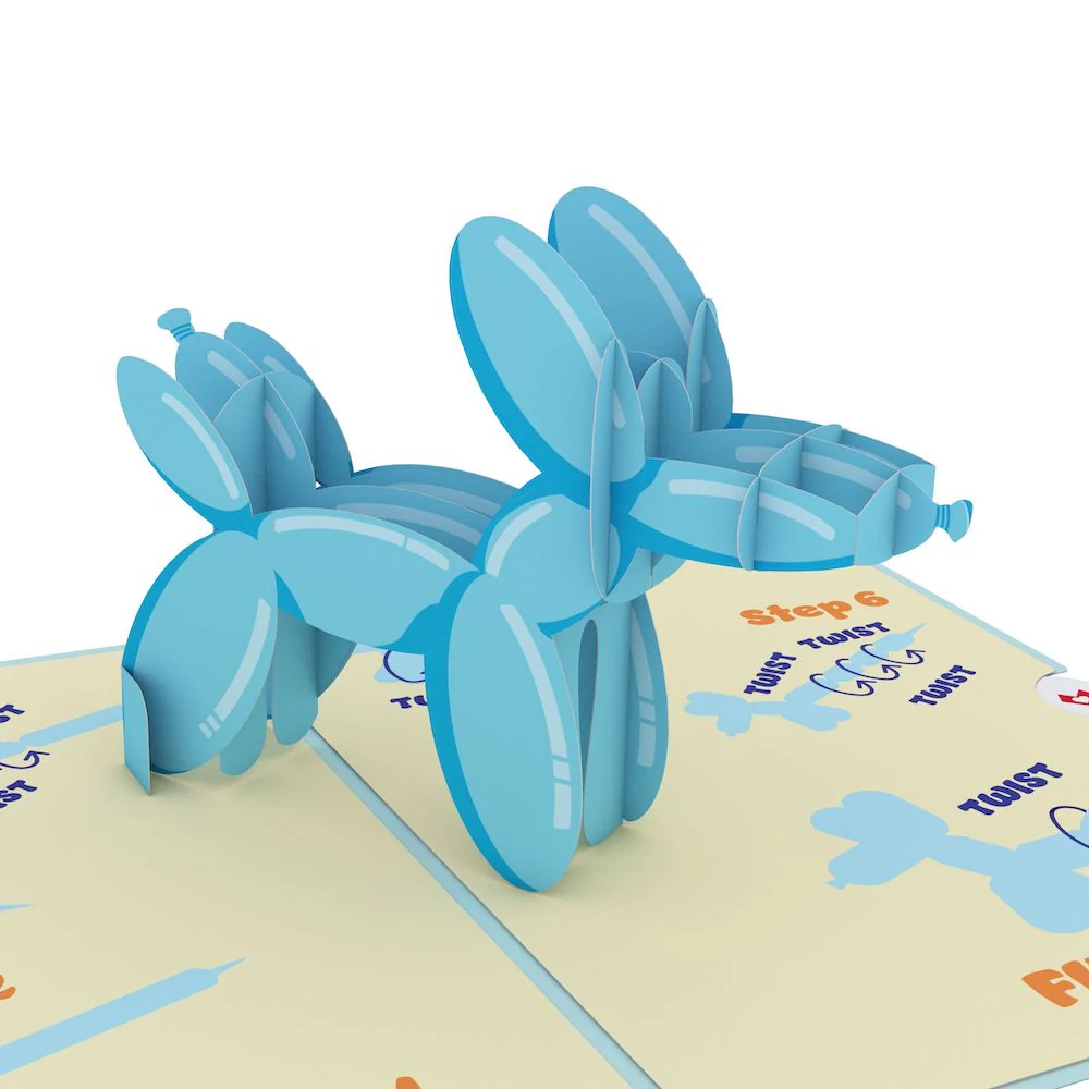 Birthday Balloon Animal Pop-Up Card and Not Older Just More Legendary Sentiment Set - Image 3