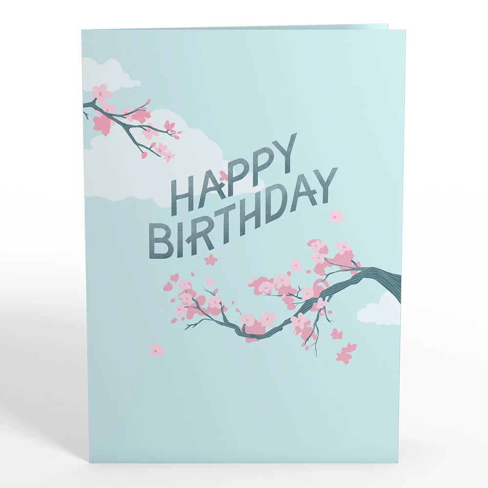 Birthday Cherry Blossom Pop-Up Card and Suncatcher Bouquet Bundle - Image 4