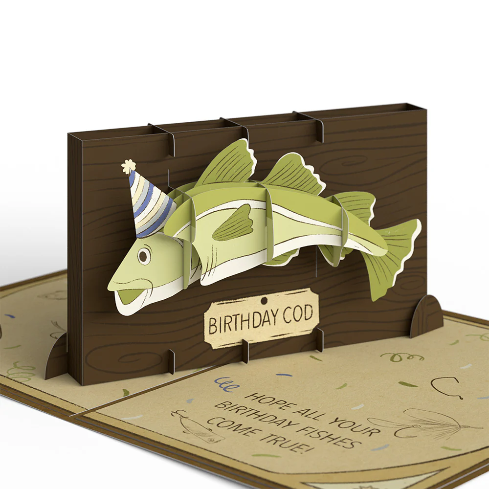 Birthday Cod Pop-Up Card and Sentiment Set - Image 3