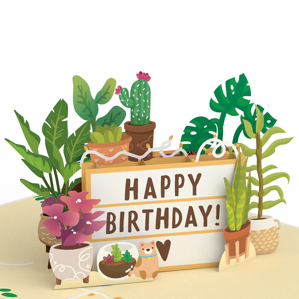 Birthday Houseplants Pop-Up Card - Image 2