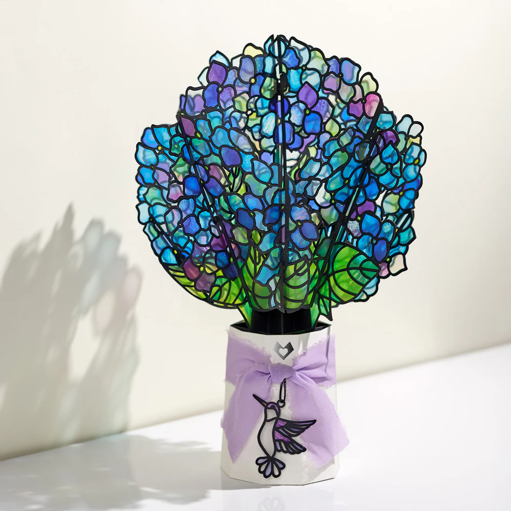 Birthday Hummingbird Pop-Up Card & Suncatcher Bouquet Bundle - Image 6