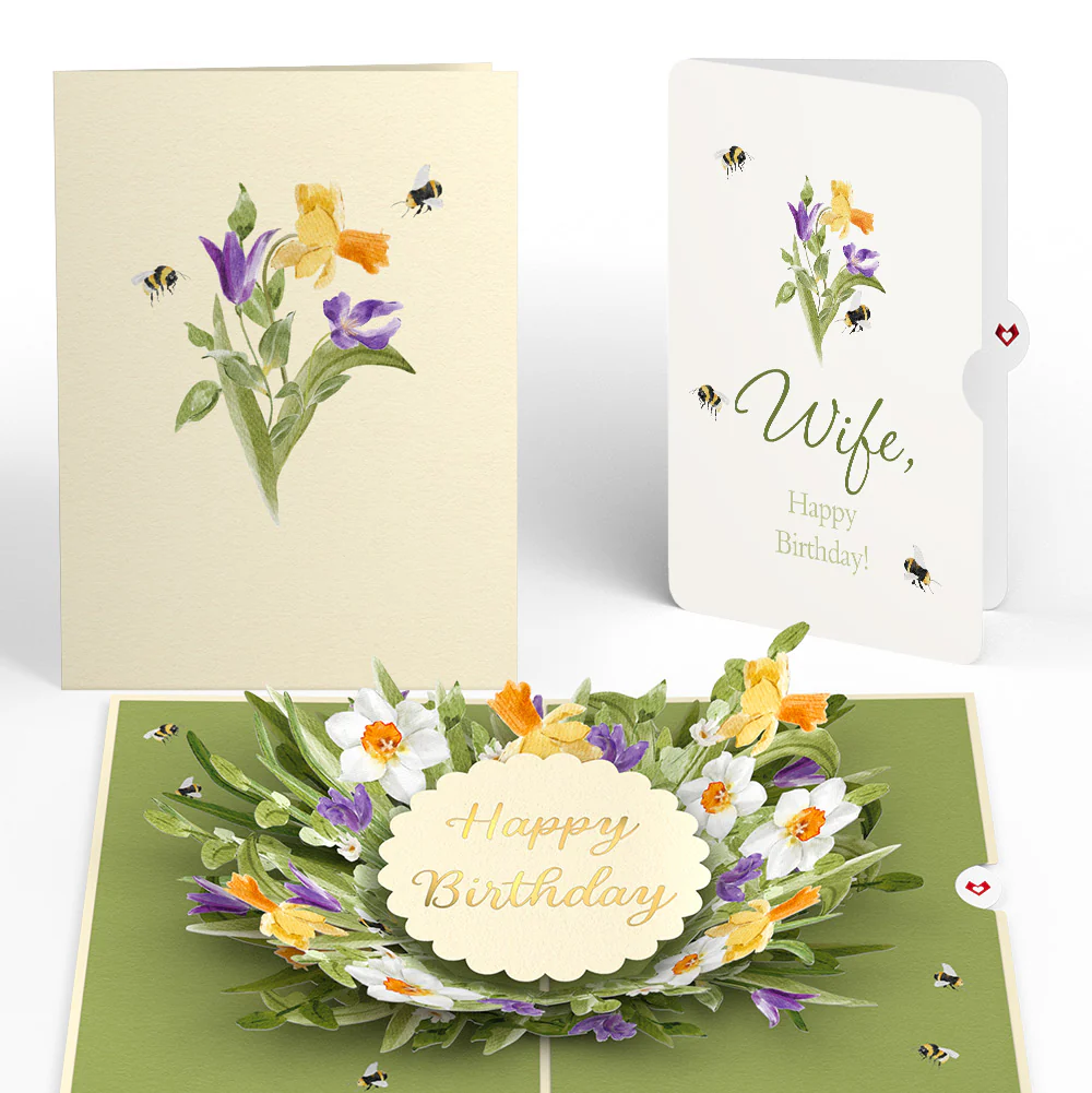 Birthday in Bloom Pop-Up Card and Sentiment Set for Wife