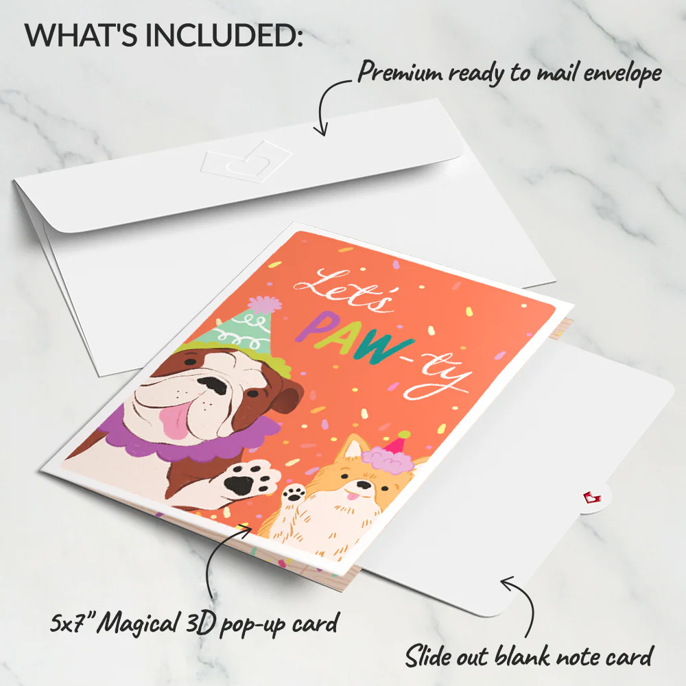 Birthday Pawty Pups Music and Lights Pop-Up Card - Image 5