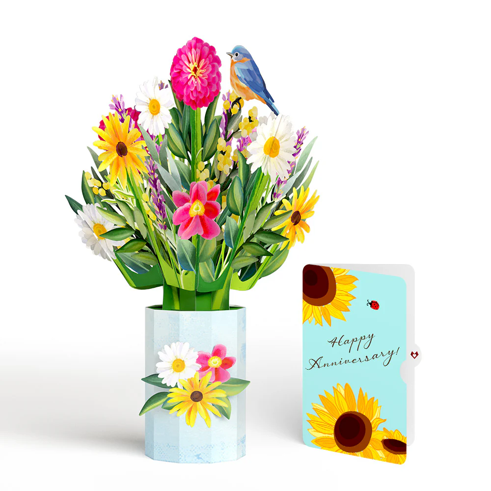 Black-Eyed Susan Anniversary Bouquet and Sentiment Set