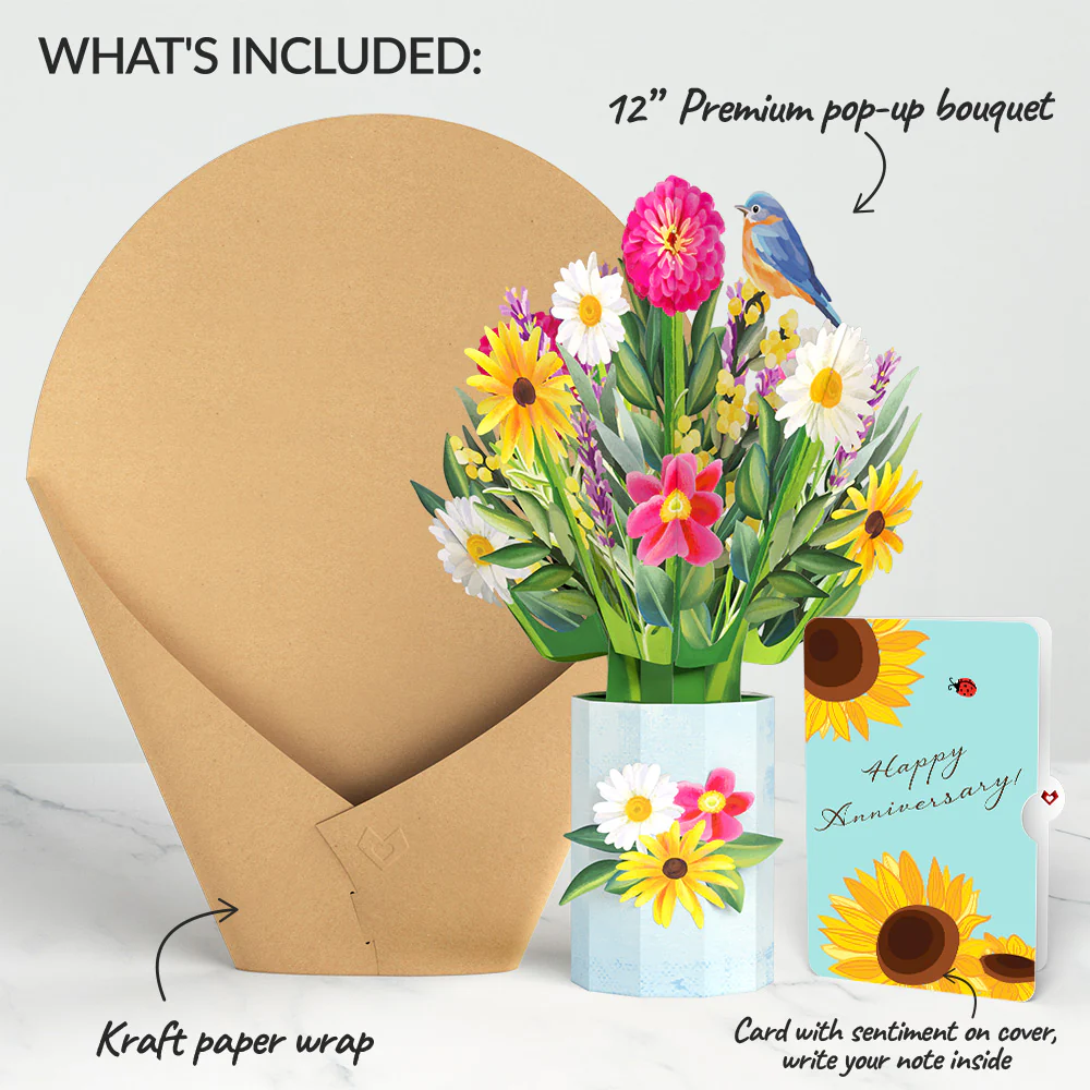 Black-Eyed Susan Anniversary Bouquet and Sentiment Set - Image 2