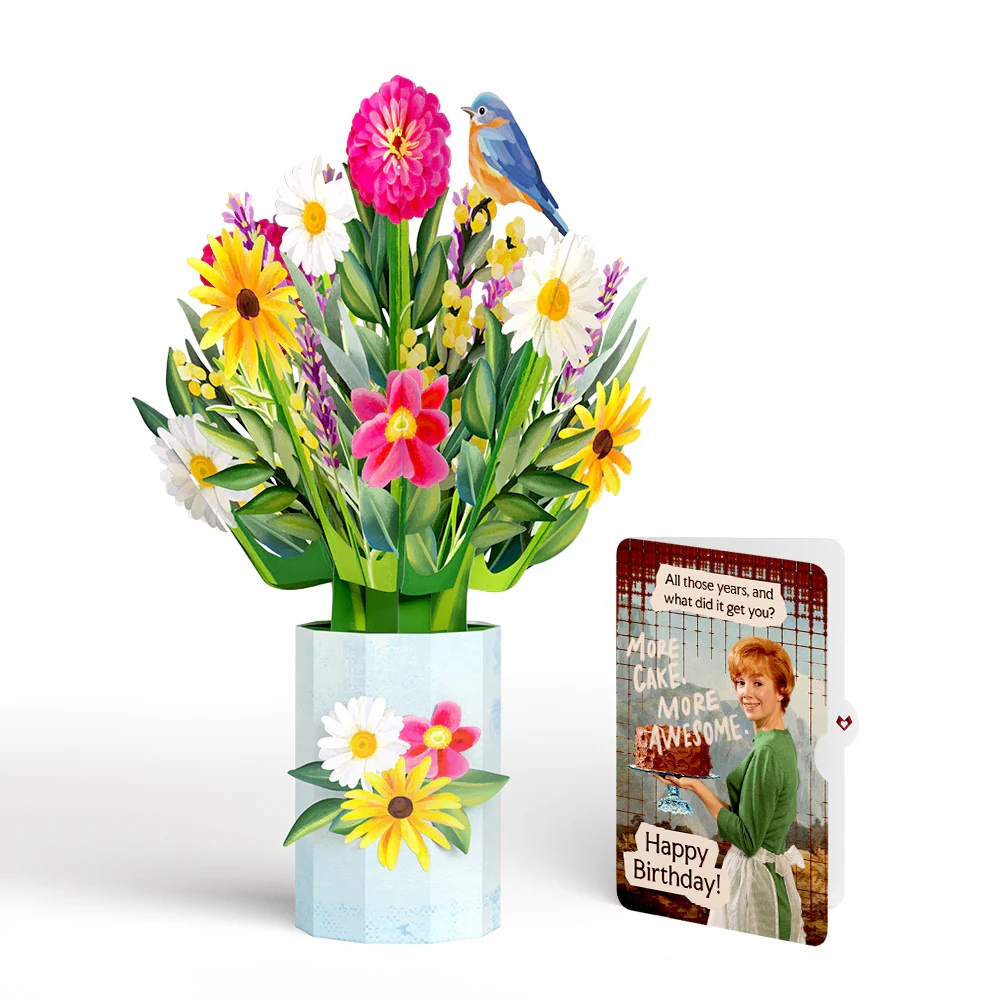 Black-Eyed Susan Birthday Bouquet and More Cake More Awesome Sentiment Set