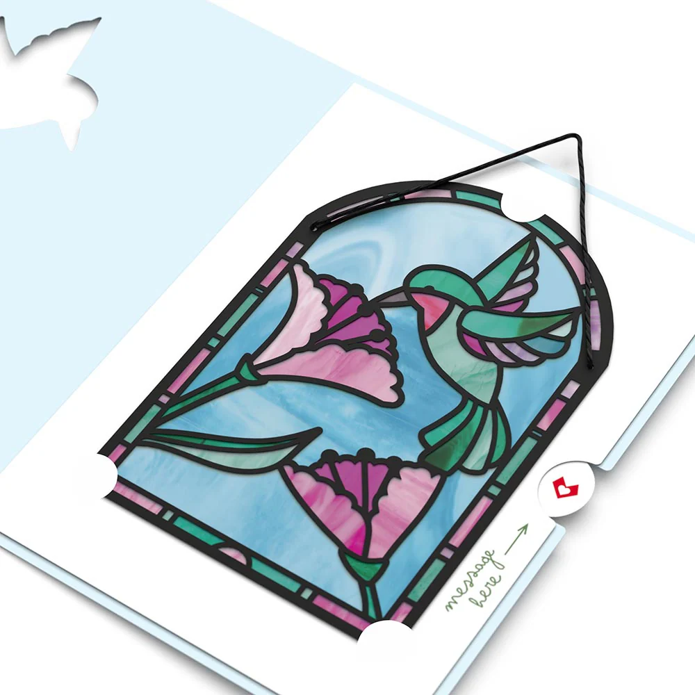 Blessing to Have a Mom Like You Hummingbird Suncatcher Card - Image 4