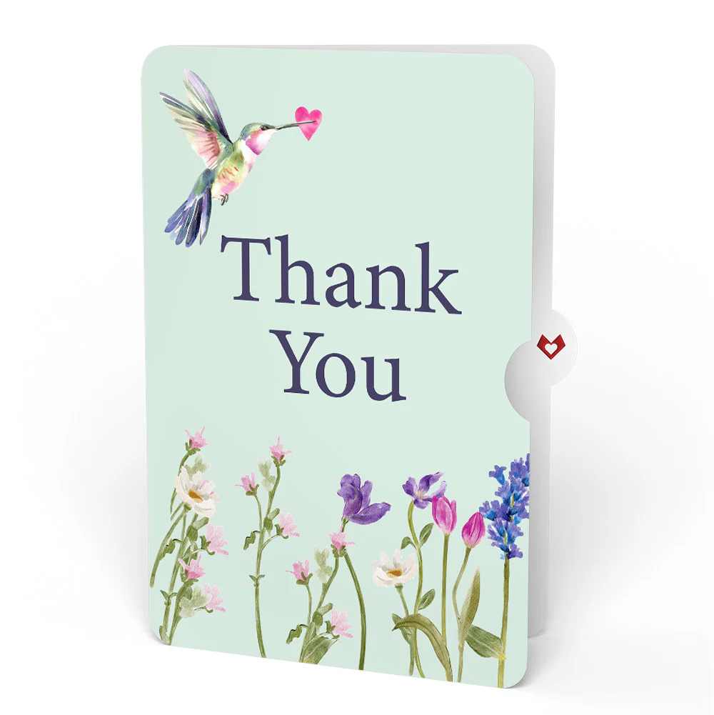 Love in Bloom Hummingbird Thank You Pop-Up Card and Sentiment Set - Image 4
