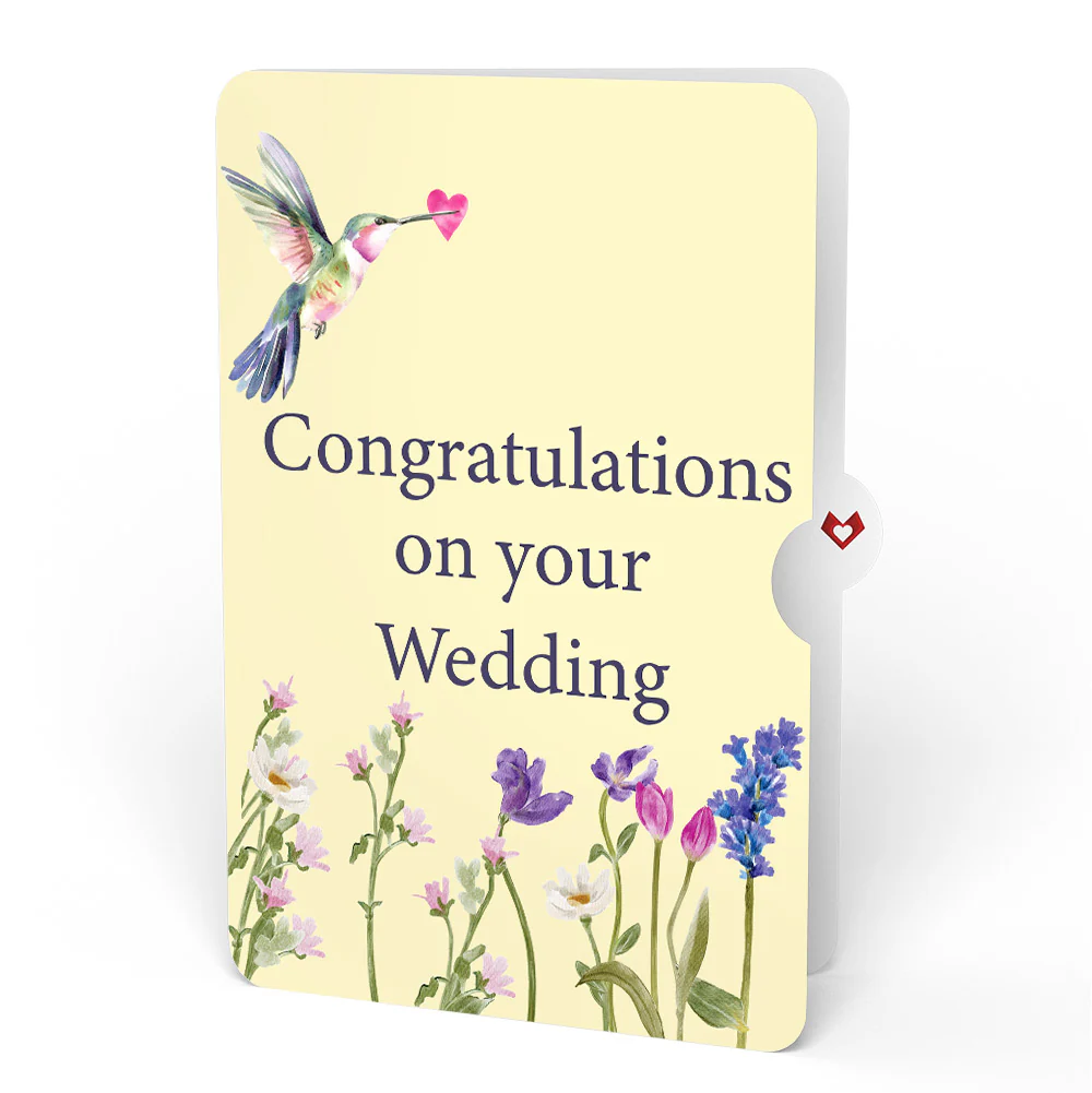 Love in Bloom Hummingbird Wedding Pop-Up Card and Sentiment Set - Image 4