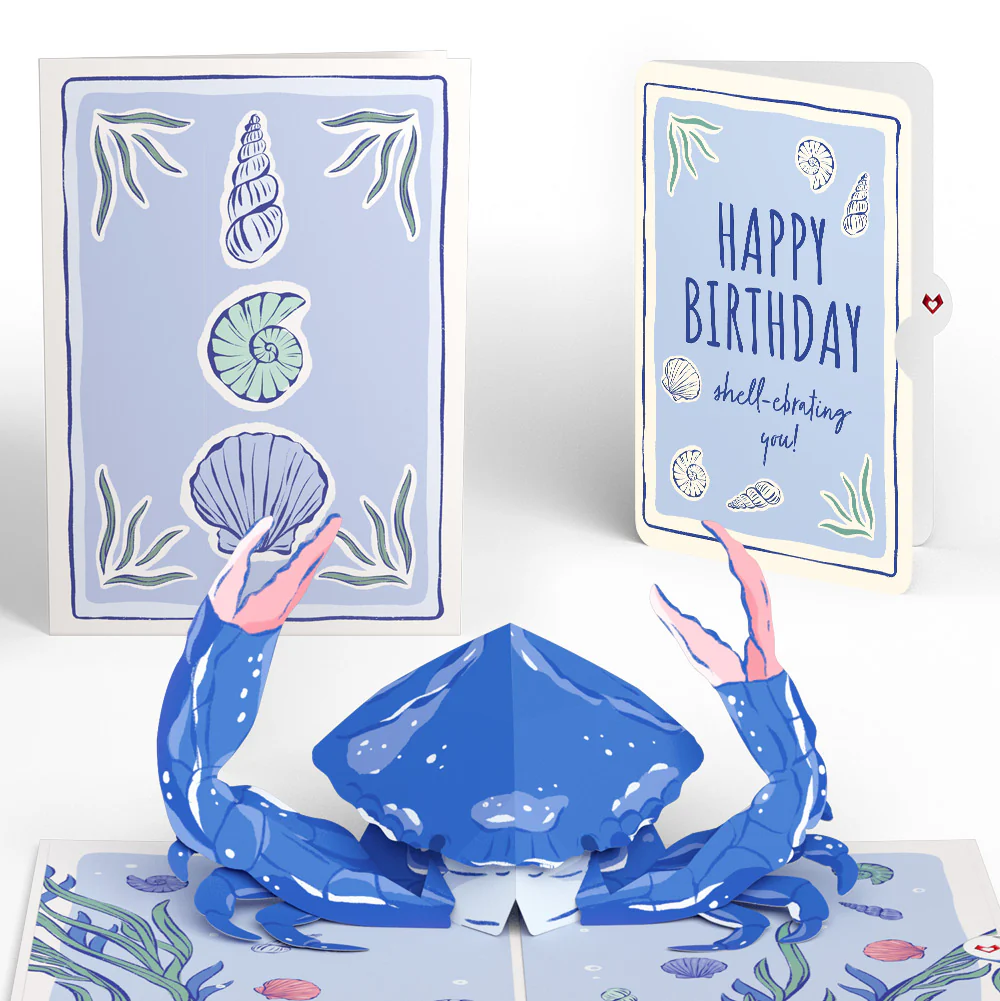 Blue Crab Birthday Pop-Up Card and Sentiment Set