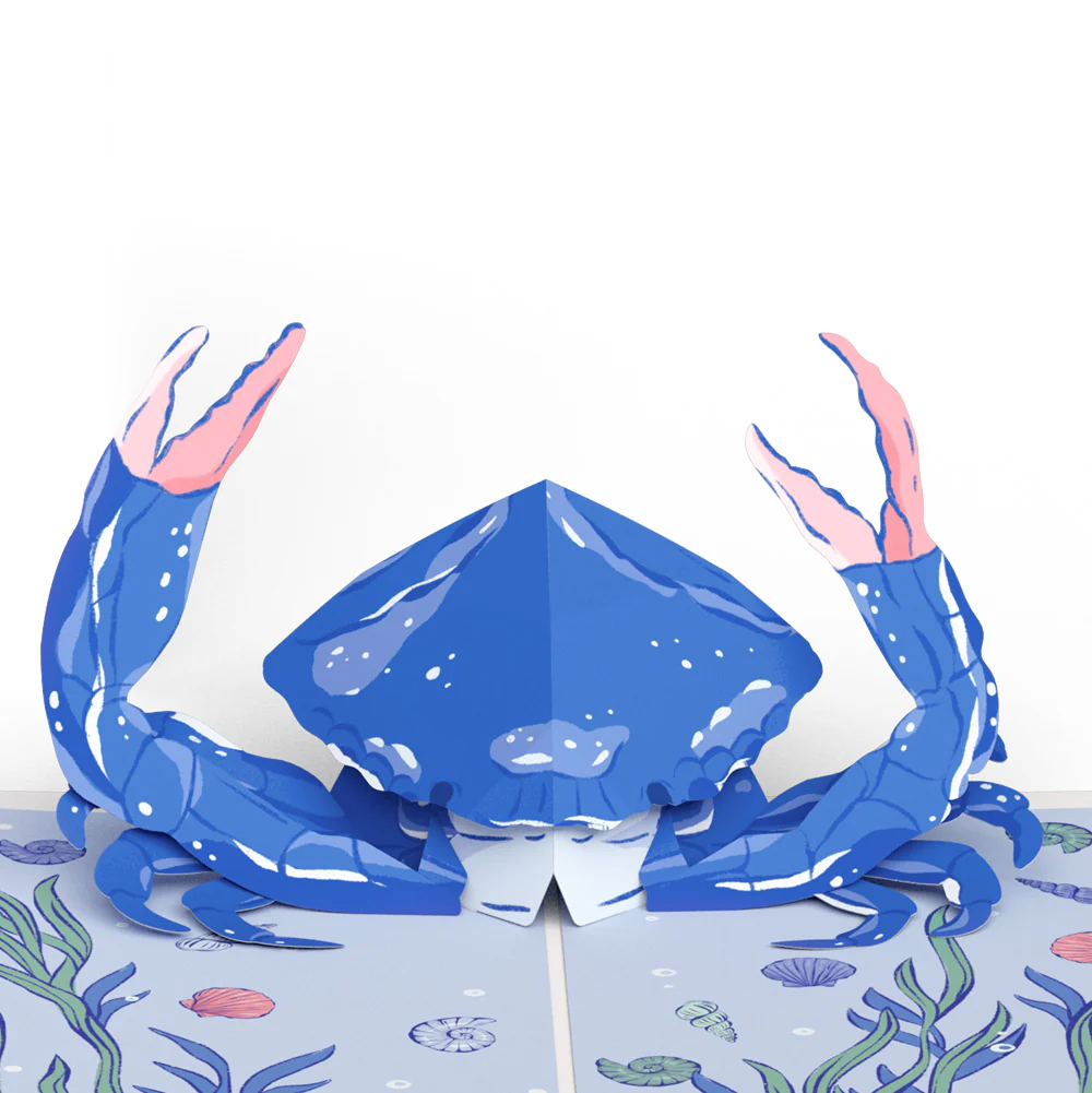Blue Crab Thank You Pop-Up Card and Sentiment Set - Image 3