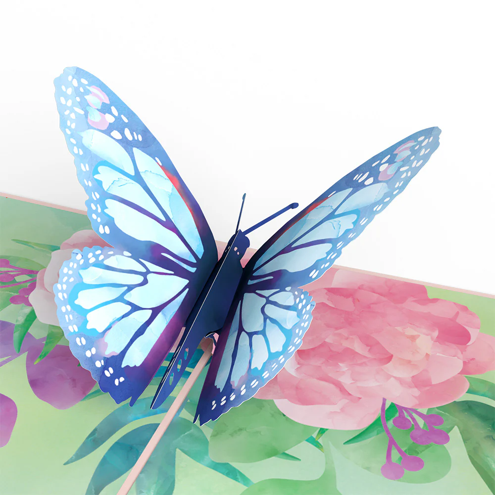Blue Morpho Butterfly Pop-Up Card - Image 2