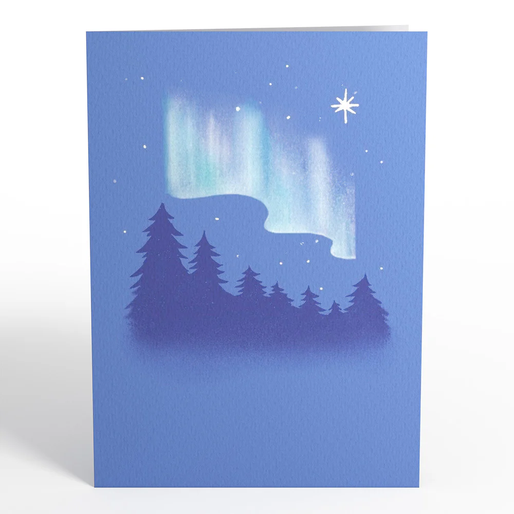 Borealis Winter Night Pop-Up Card - Image 4
