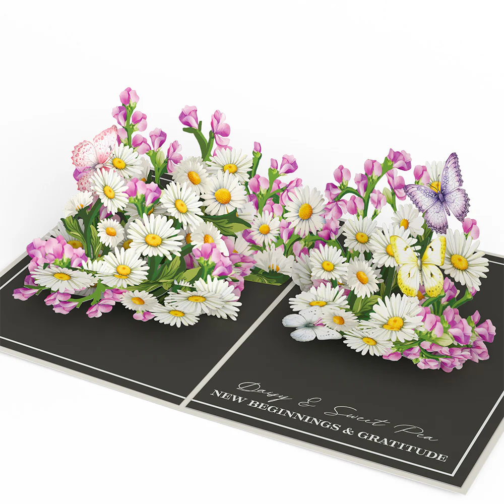 Born to Bloom: April Birth Month Flowers Pop-Up Card - Image 2