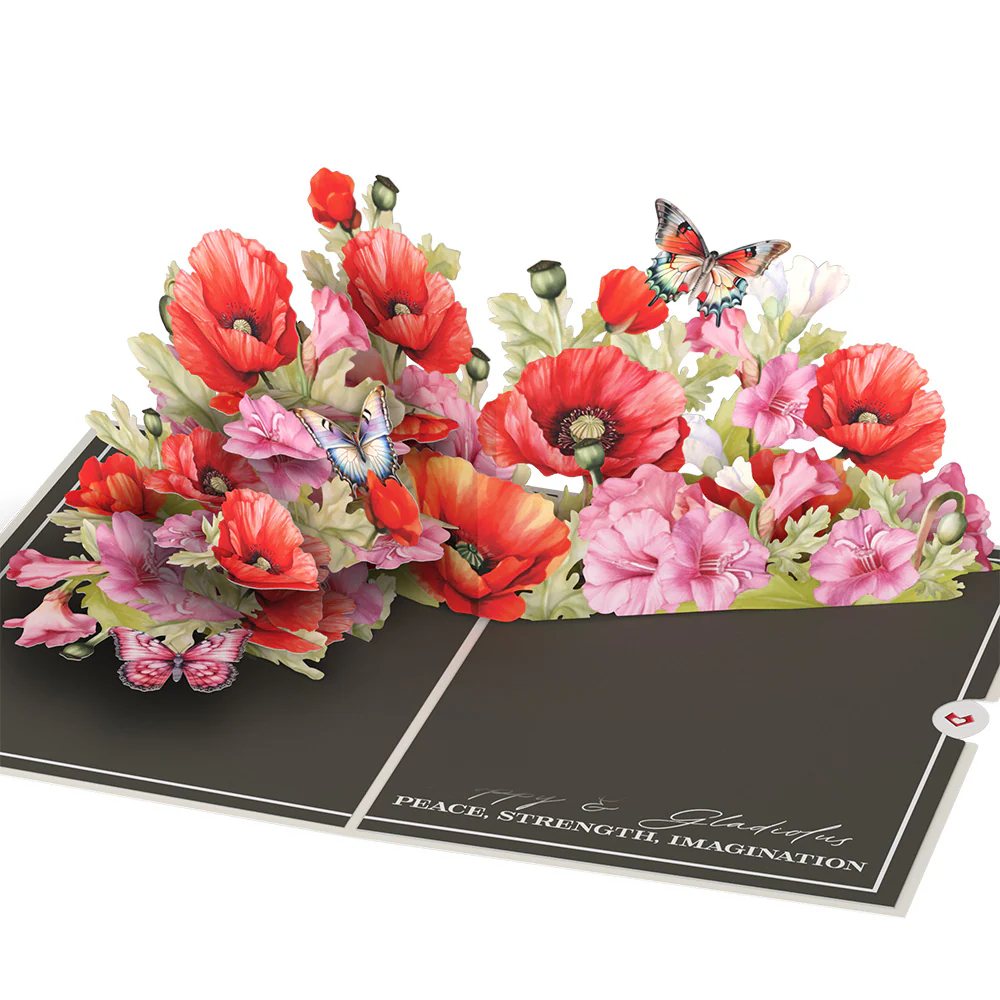 Born to Bloom: August Birth Month Flowers Pop-Up Card - Image 2