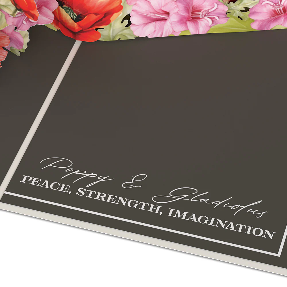 Born to Bloom: August Birth Month Flowers Pop-Up Card - Image 3