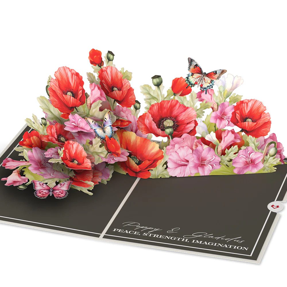 Born to Bloom: August Birth Month Flowers Thinking of You Pop-Up Card and Sentiment Set - Image 3