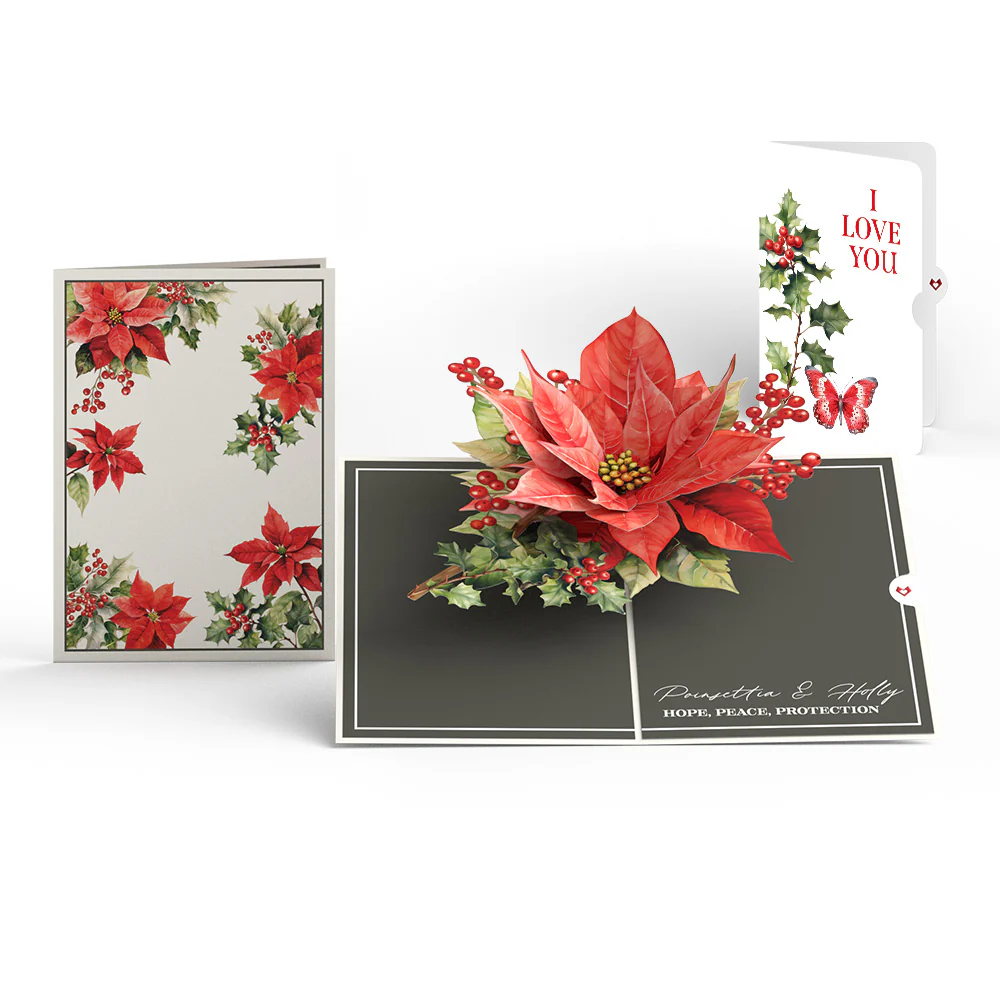 Born to Bloom: December Birth Month Flowers Love Pop-Up Card and Sentiment Set