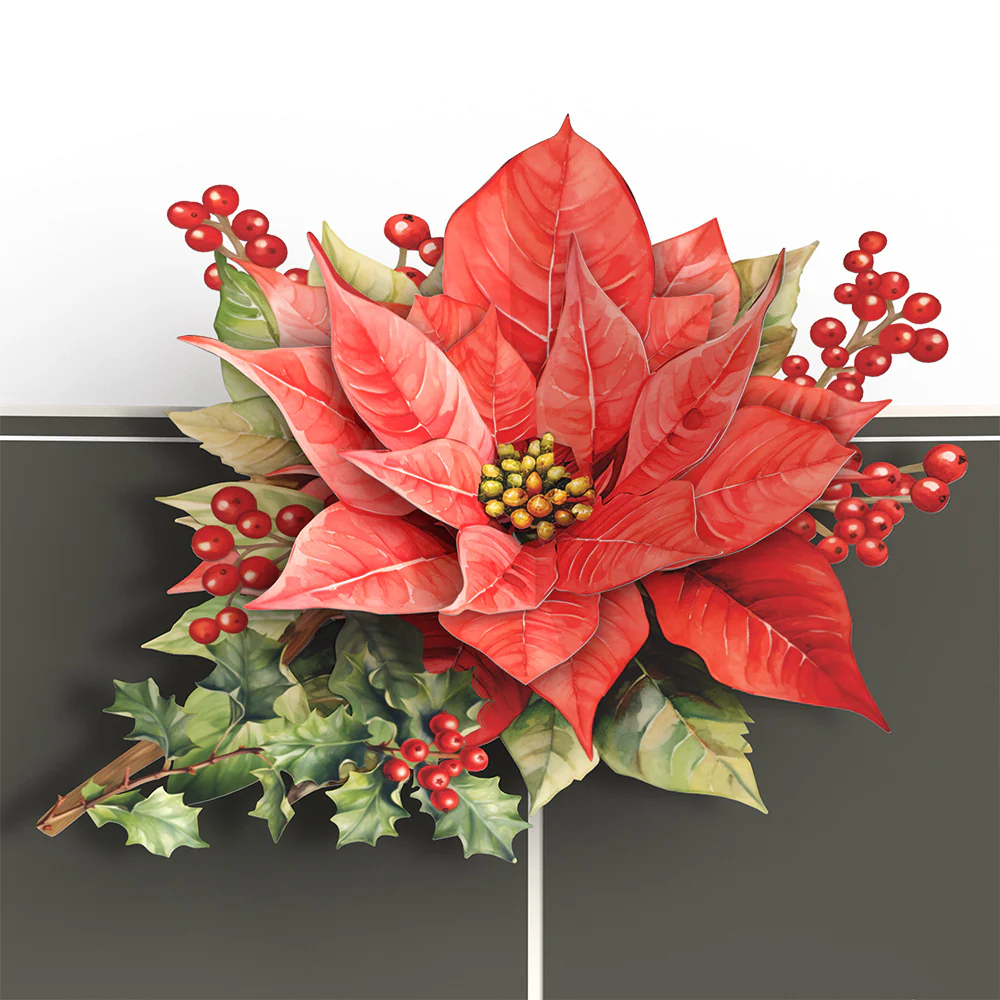 Born to Bloom: December Birth Month Flowers Pop-Up Card - Image 2