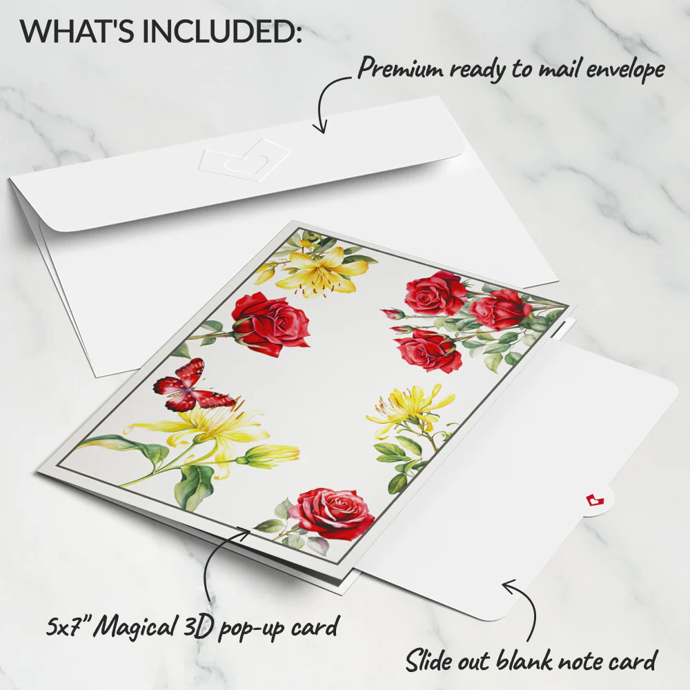 Born to Bloom: June Birth Month Flowers Pop-Up Card - Image 6