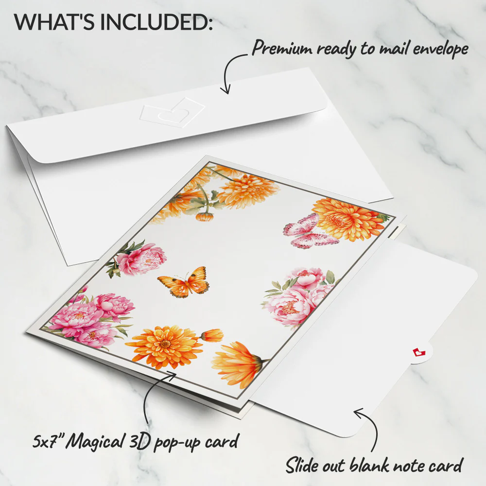 Born to Bloom: November Birth Month Flowers Pop-Up Card - Image 6