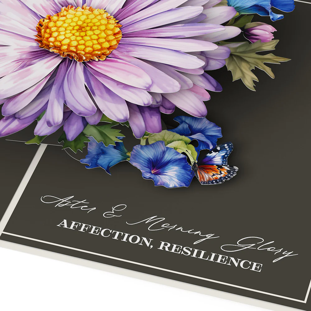 Born to Bloom: September Birth Month Flowers Pop-Up Card - Image 3