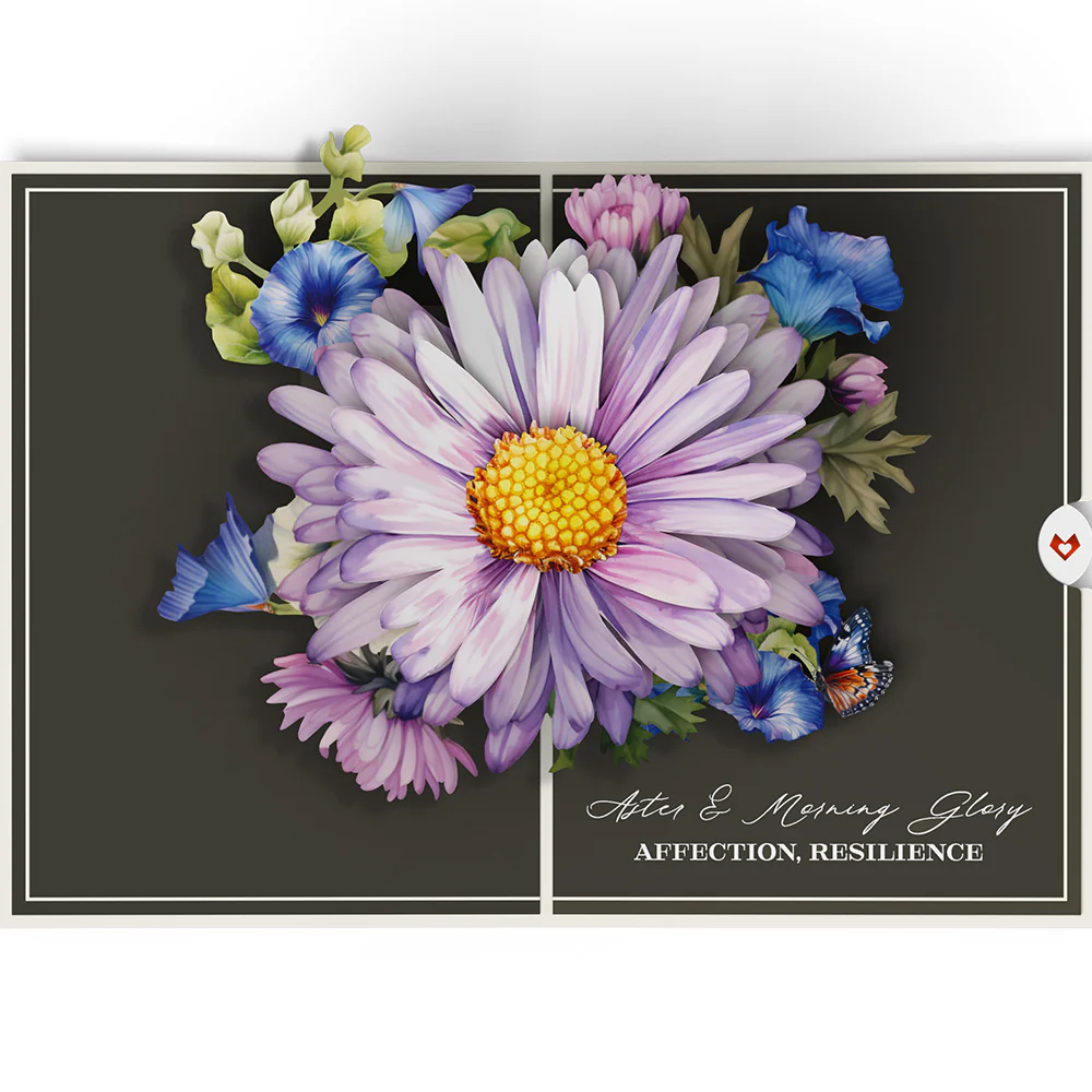 Born to Bloom: September Birth Month Flowers Pop-Up Card - Image 4