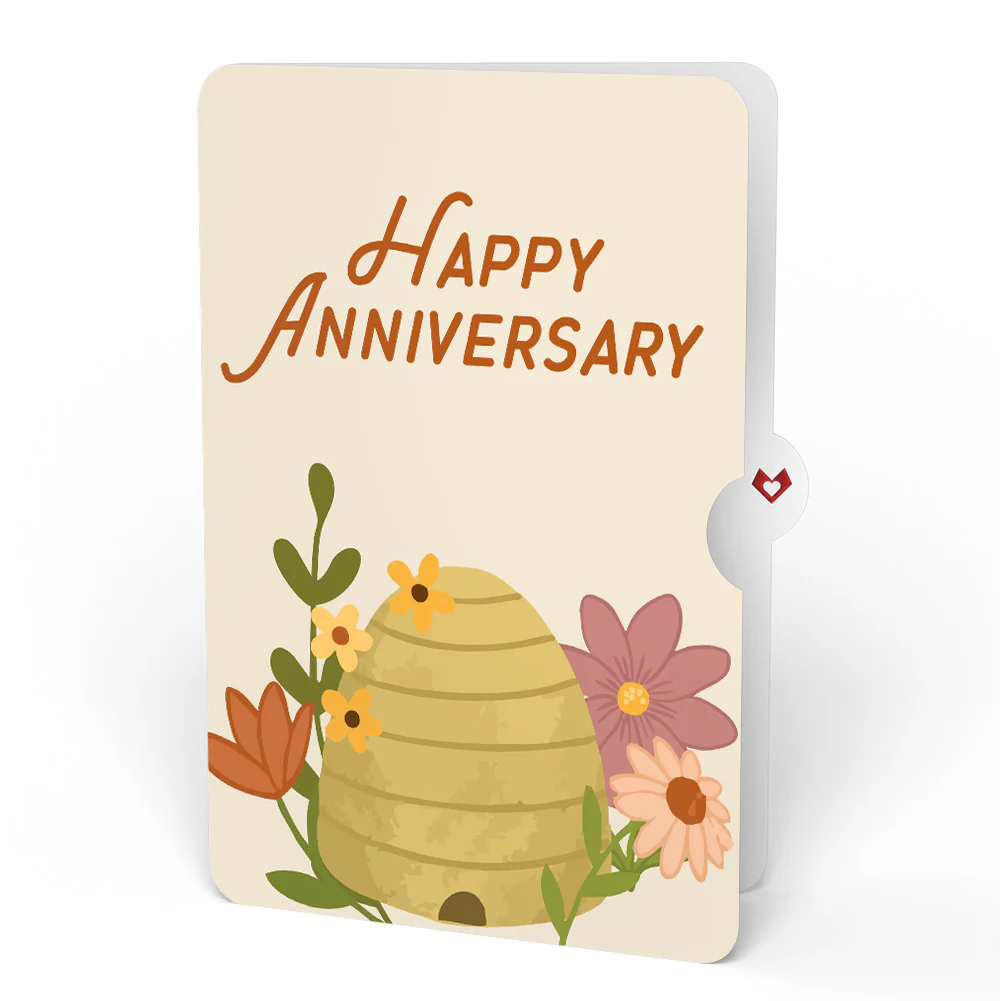 Botanical Bee Anniversary HeartFelt Charm Card™ and Sentiment Set - Image 4
