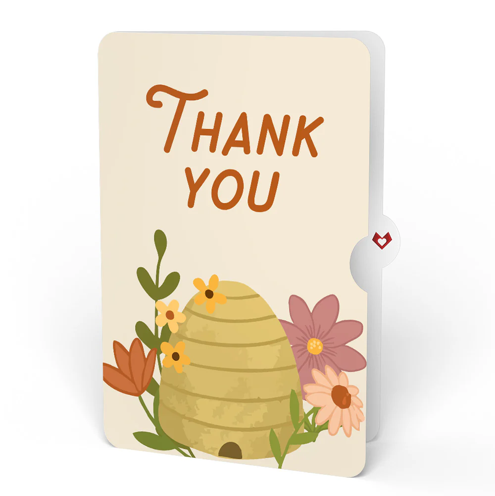 Botanical Bee Thank You HeartFelt Charm Card™ and Sentiment Set - Image 4