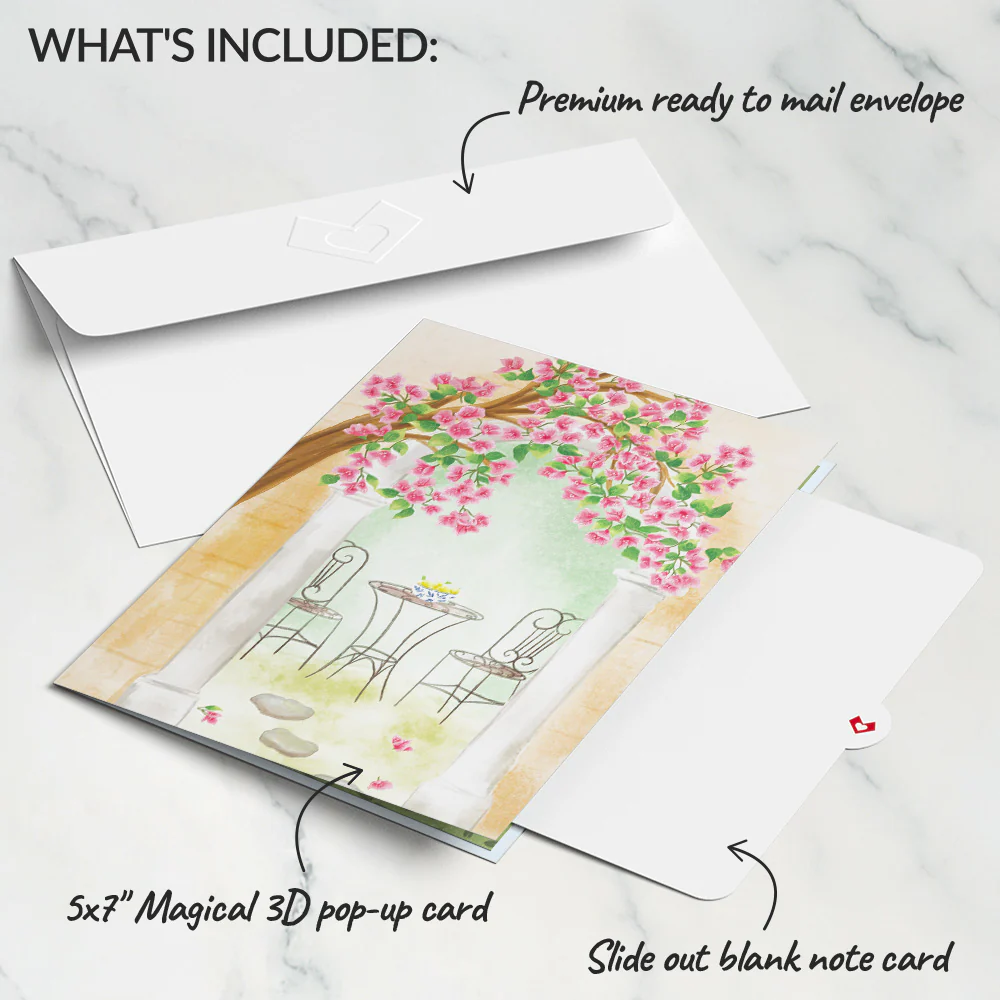 Bougainvillea Garden Pop-Up Card - Image 5