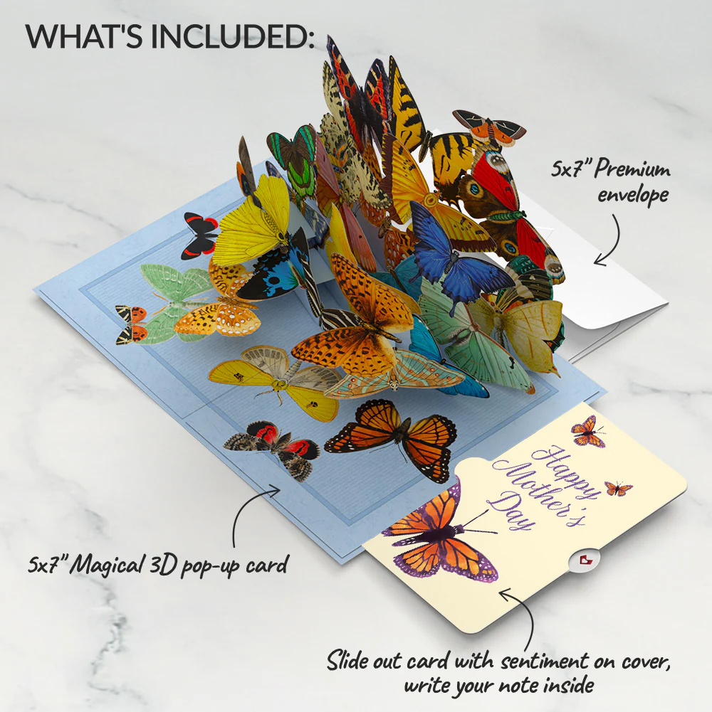Butterflies in Flight Mother’s Day Pop-Up Card and Sentiment Set for Mom - Image 2