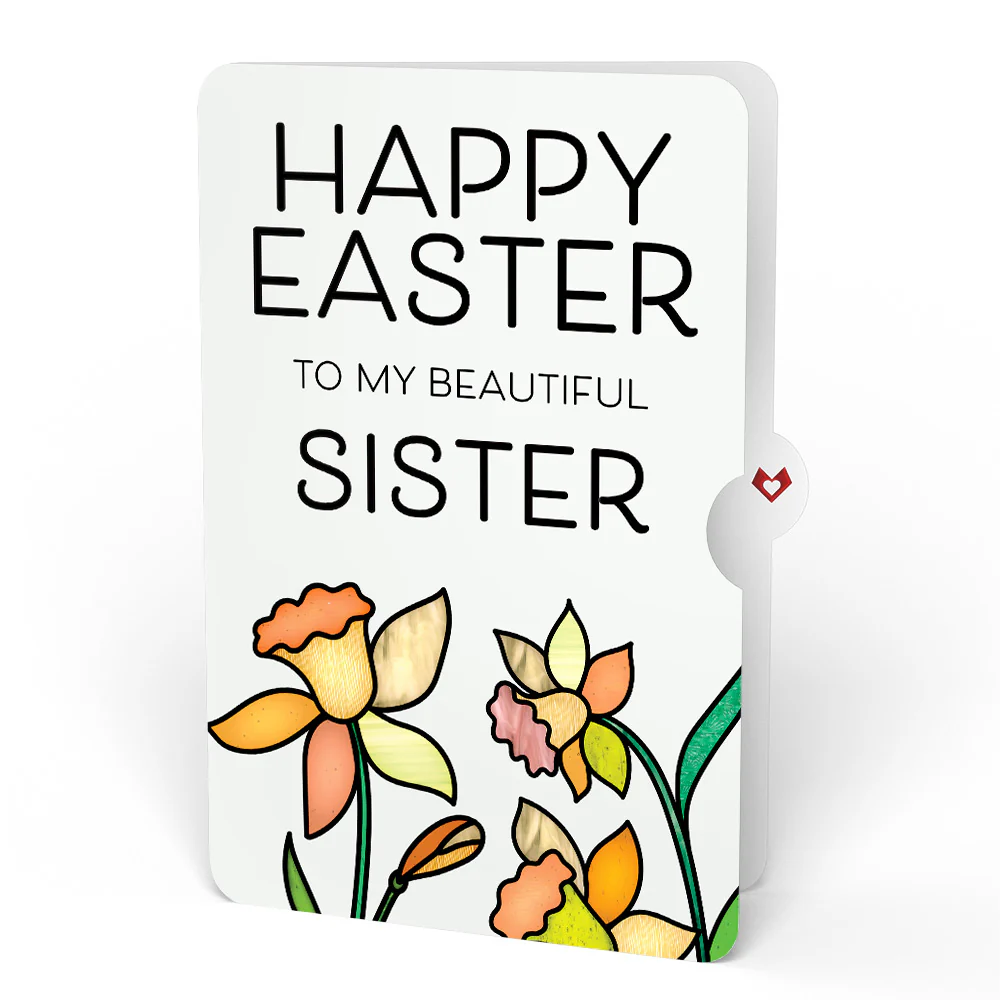 Butterfly Garden Easter Light-Up Bouquet and Sentiment Set for Sister - Image 4