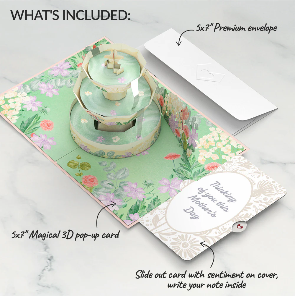 Cardinals in the Garden Mother’s Day Pop-Up Card and Sentiment Set for Mom - Image 2