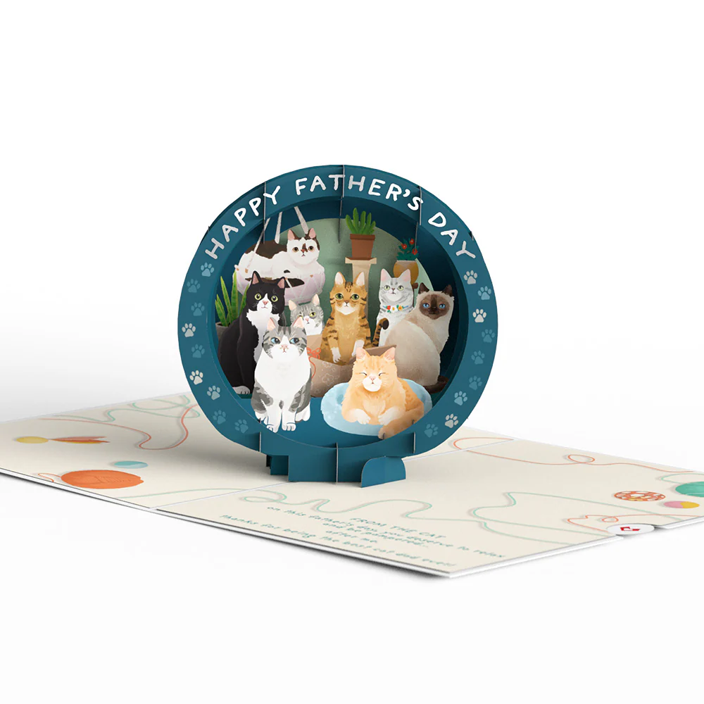 Cat Dad Father's Day Pop-Up Card - Image 4