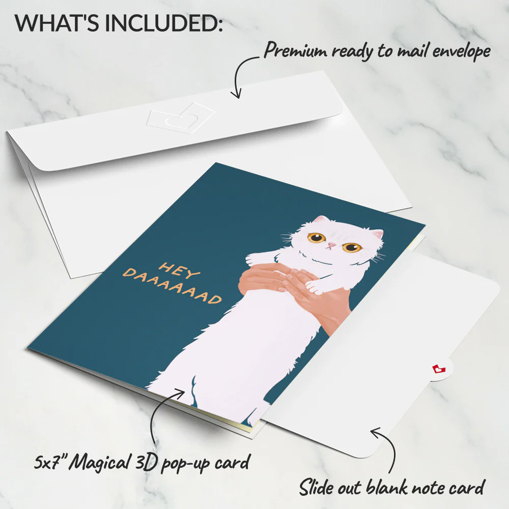 Cat Dad Father's Day Pop-Up Card - Image 6